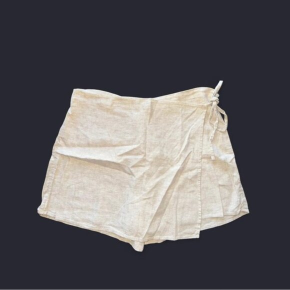 Women's Wrap Linen Skort - Picture 1 of 4